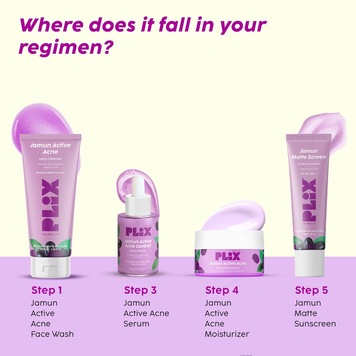 سيروم جامون النشط لعلاج حب الشباب مع حمض الساليسيليك بنسبة 2%