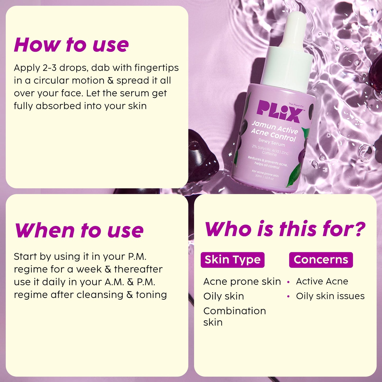 Jamun Active Acne Serum with 2% Salicylic Acid