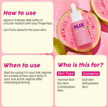 Guava Glow Regime with Cleanser & 10% Vitamin C Serum for Superbright Glow