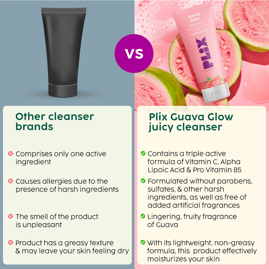 Guava Glow Juicy Cleanser For Skin Brightening With Vitamin C