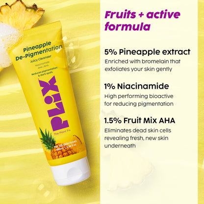 Pineapple De-Pigmentation Face Wash, Serum & Moisturizer Combo